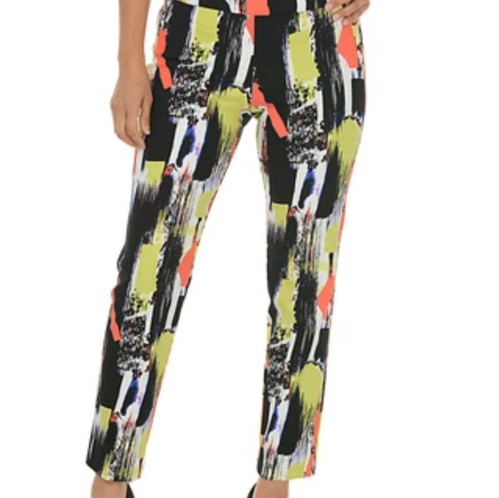 Luxe Eleven Printed Pull On Ankle Pants 4